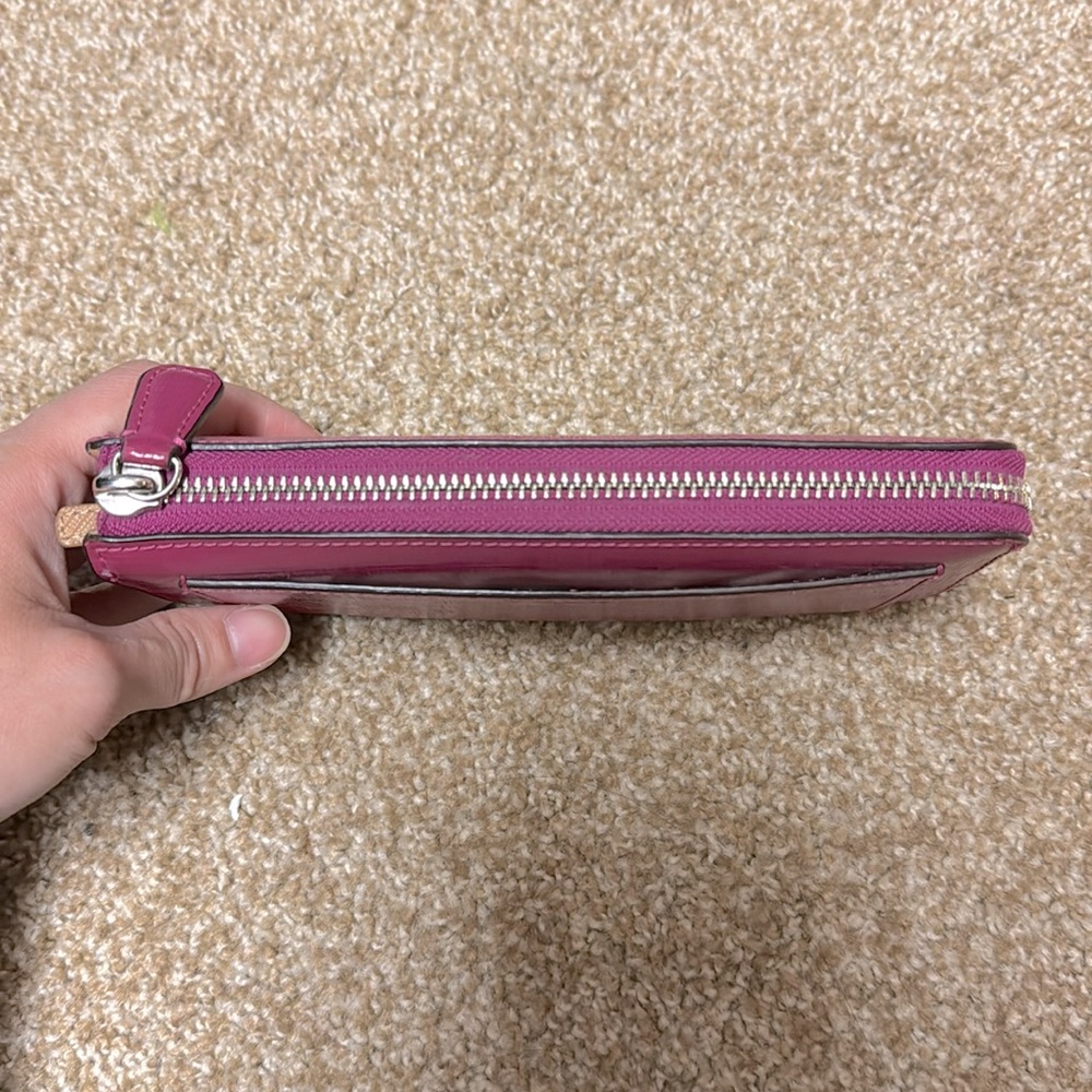 Coach Darcy Patent Leather Zip Wallet - Picture 2 of 4